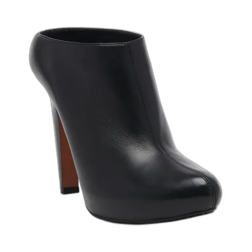 High Heeled Edge Platform Mules