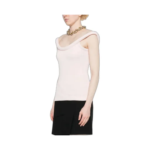 3D-Detailed Sleeveless Ribbed Top