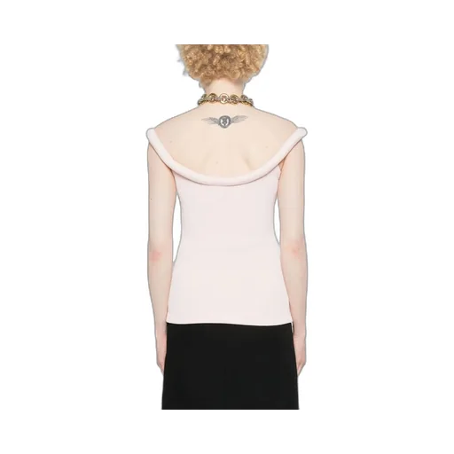 3D-Detailed Sleeveless Ribbed Top
