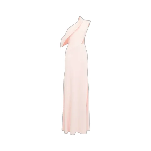 Cut-Out Detailed Asymmetric Shoulder Dress
