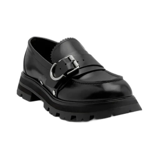 Buckle-Detailed Slip-On Loafers