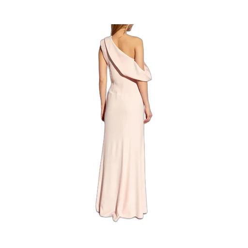 Cut-Out Detailed Asymmetric Shoulder Dress