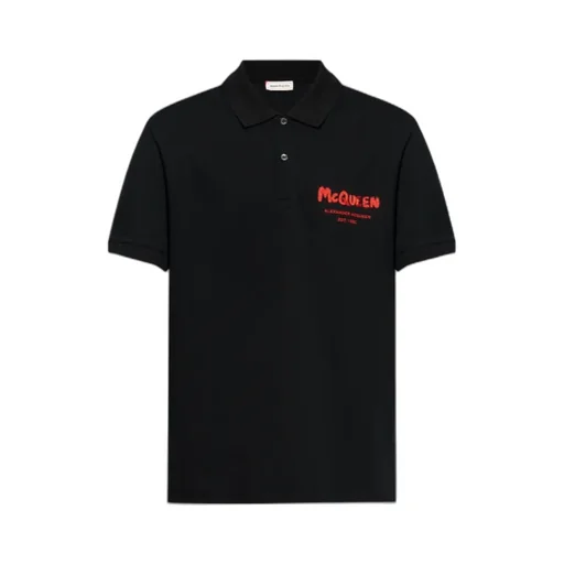 Graffiti Printed Polo Shirt