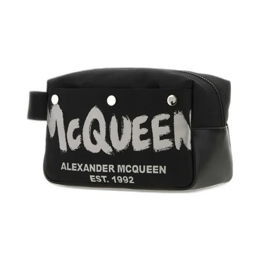 Logo Printed Zipped Toiletry Bag