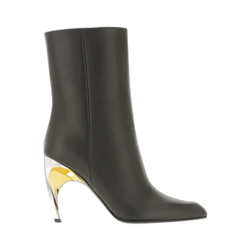 95Mm Leather Ankle Boots