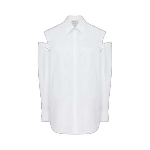 Lace Detail Slashed Cocoon Shirt