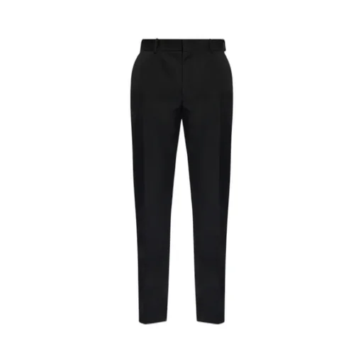 Mid-Rise Straight-Leg Tailored Trousers