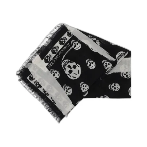 Slashed Skull Print Scarf