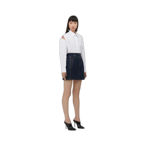 Lace Detail Slashed Cocoon Shirt