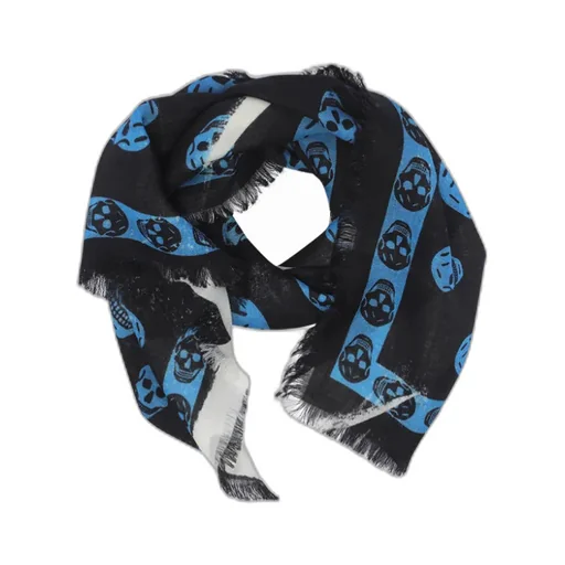 Slashed Skull Print Scarf