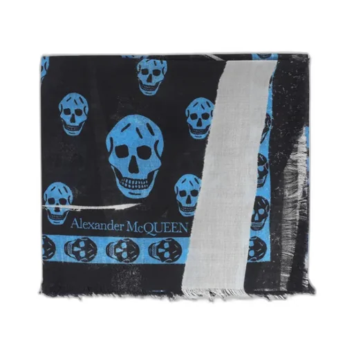 Slashed Skull Print Scarf
