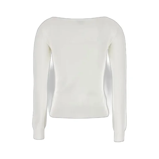 Long Sleeved Square-Neck Knitted Top