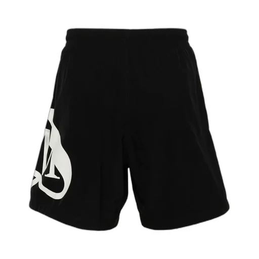 Seal-Printed Elasticated-Waist Swim Shorts