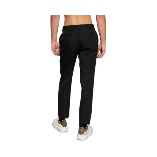 Mid-Rise Straight-Leg Tailored Trousers