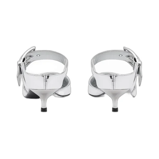 Pointed-Toe Buckle-Detailed Mules