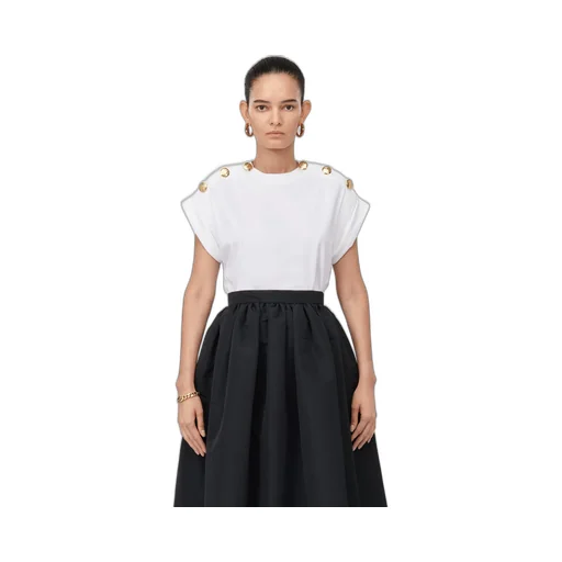 Seal Button-Embellished T-Shirt