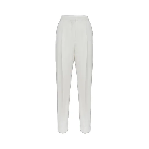 Pleat-Detail Cotton Trousers