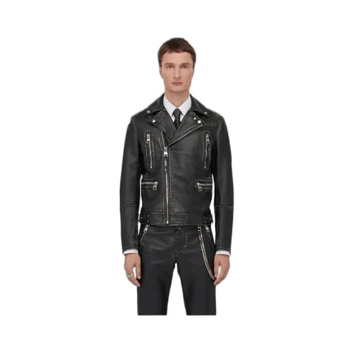 Zipped Leather Jacket
