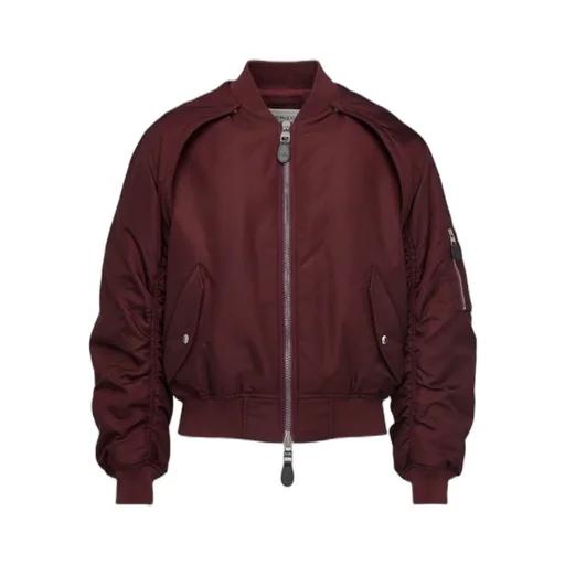 Removable Sleeve Zipper Baseball Coat