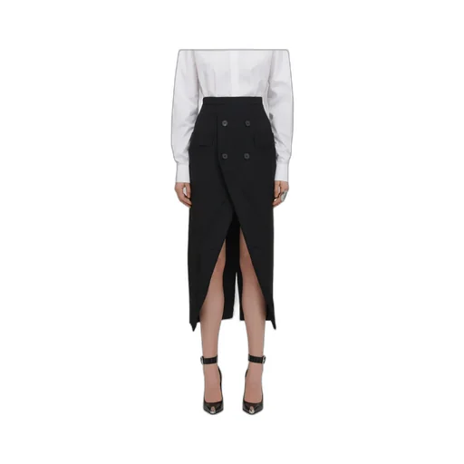 Button Detailed Skirt