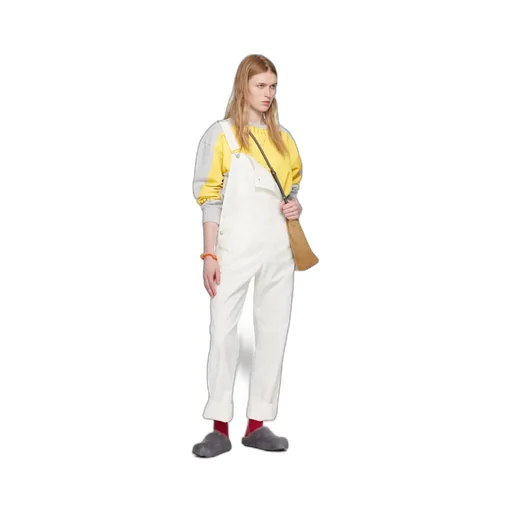 Straight-Leg Canvas Dungarees
