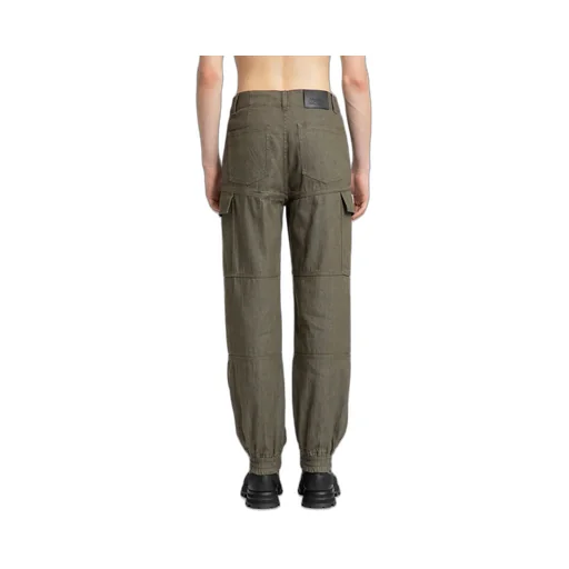 Panelled-Design Mid-Rise Cargo Trousers