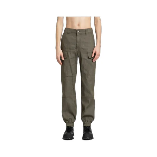 Panelled-Design Mid-Rise Cargo Trousers