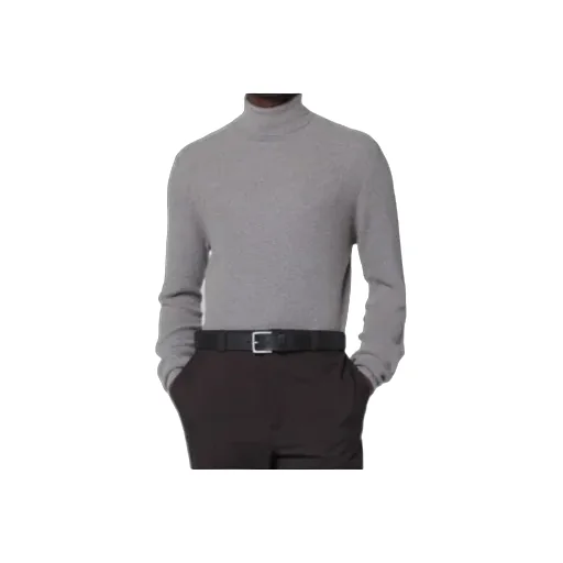Beige Wool Turtleneck Sweater