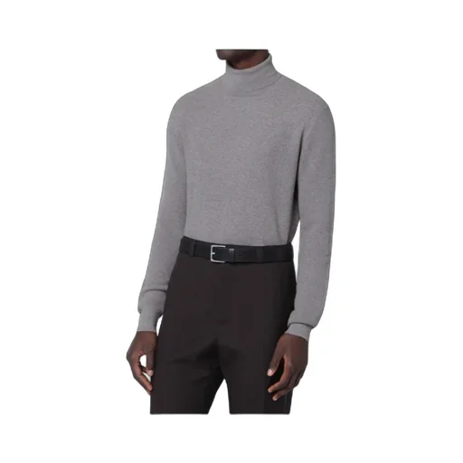 Beige Wool Turtleneck Sweater