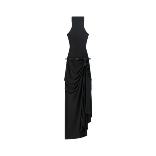Strapless Dress With High Neckline