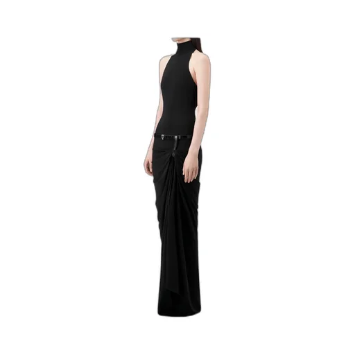 Strapless Dress With High Neckline