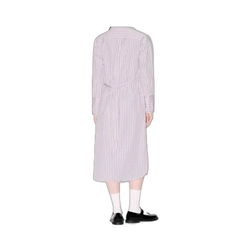 Boke Flower Pin Midi Shirting Dress In Cotton Poplin