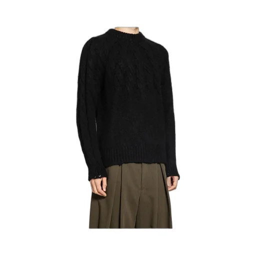 Cable-Knit Crew-Neck Sweater