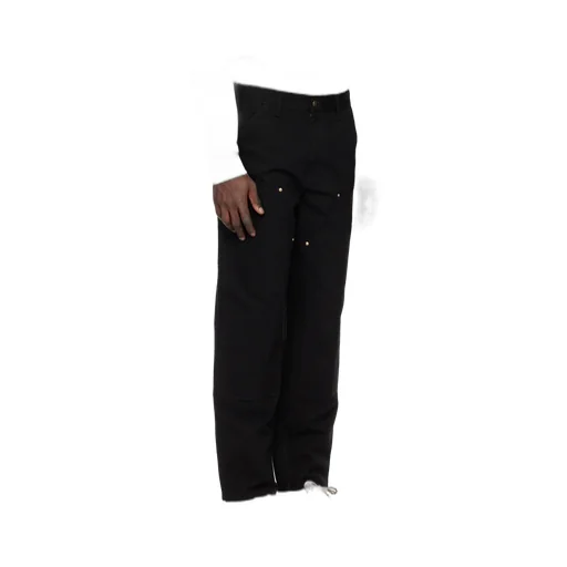 Double Knee Panelled Straight-Leg Trousers