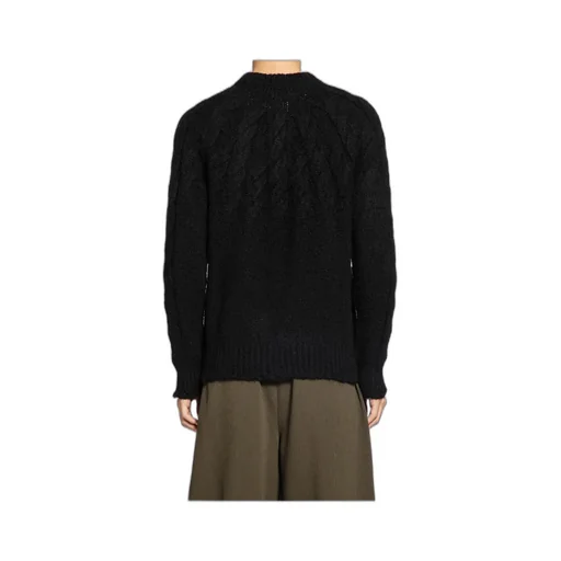 Cable-Knit Crew-Neck Sweater