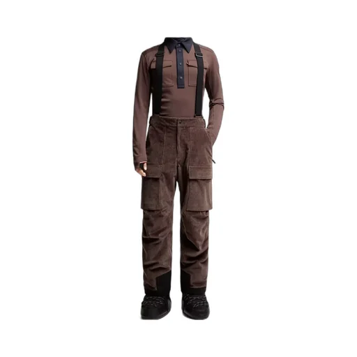 Padded Corduroy Ski Bib