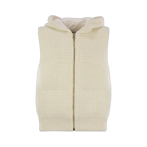 Embellished Zipped Hooded Gilet