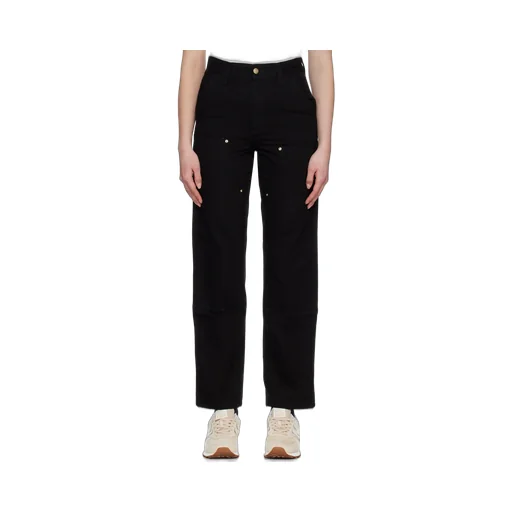 Double Knee Panelled Straight-Leg Trousers