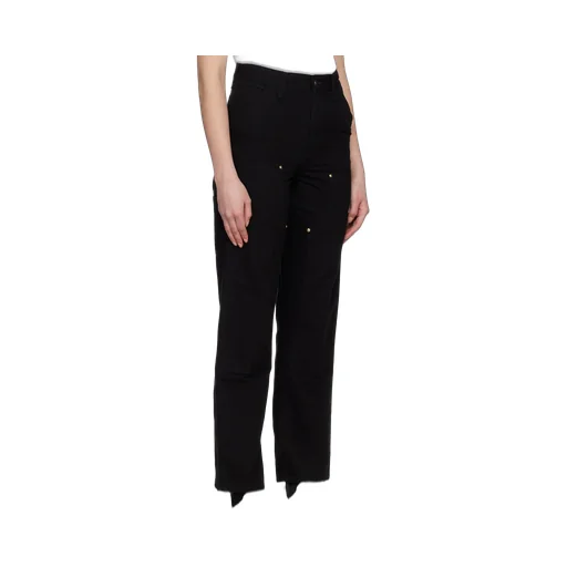 Double Knee Panelled Straight-Leg Trousers