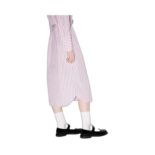 Boke Flower Pin Midi Shirting Dress In Cotton Poplin