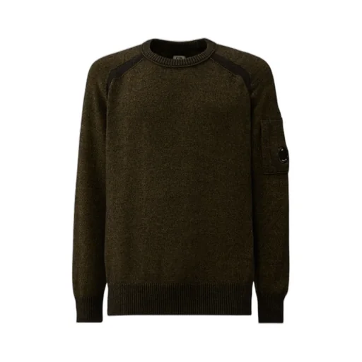 Lens-Appliqué Crew Neck Knitwear