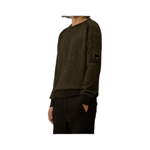 Lens-Appliqué Crew Neck Knitwear