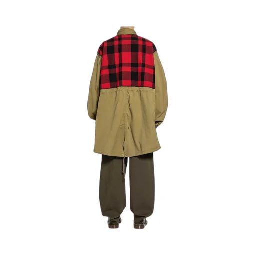 Plaid Long-Sleeved Coat