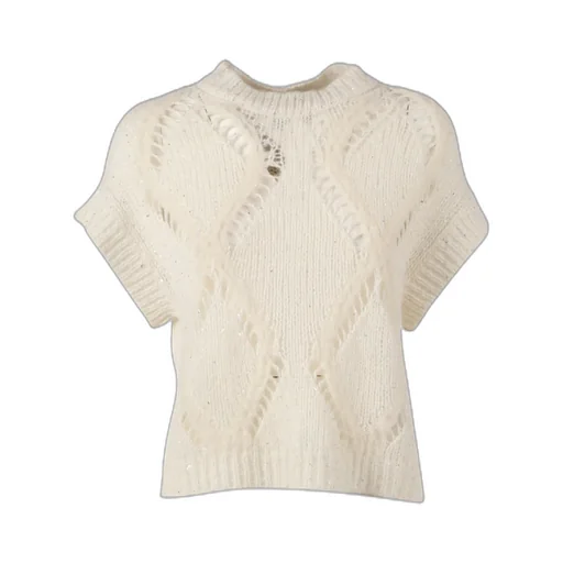 Crew Neck Short-Sleeved Sweater