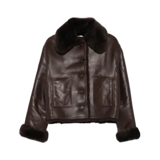 Fur-Trimmed Leather Jacket