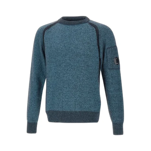 Lens-Appliqué Crew Neck Knitwear