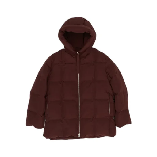 Zip-Up Hooded Down Coat