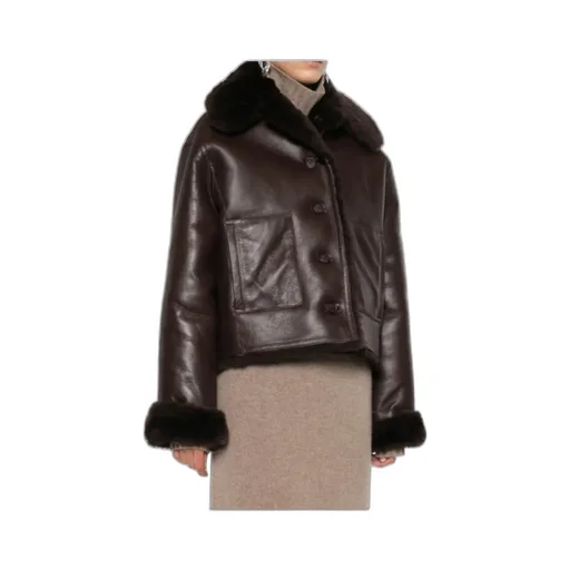 Fur-Trimmed Leather Jacket