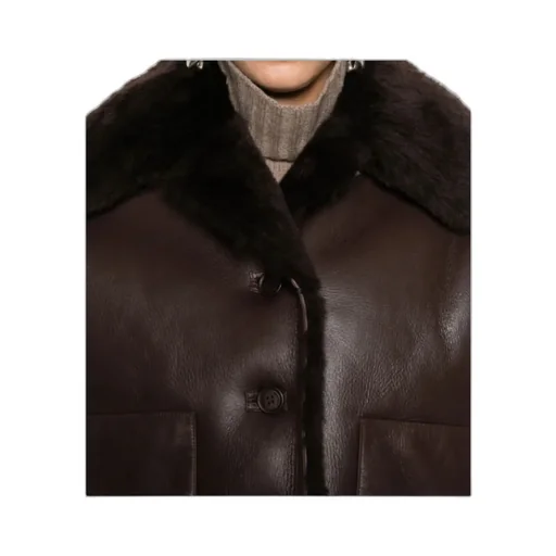 Fur-Trimmed Leather Jacket