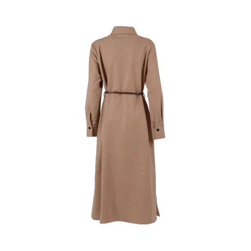 Long-Sleeved Belted Dress
